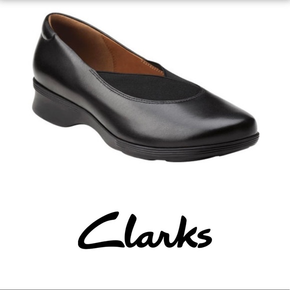 Clarks Artisan Leather Aubria Fay Flats Wedge Size 7M - Picture 1 of 7